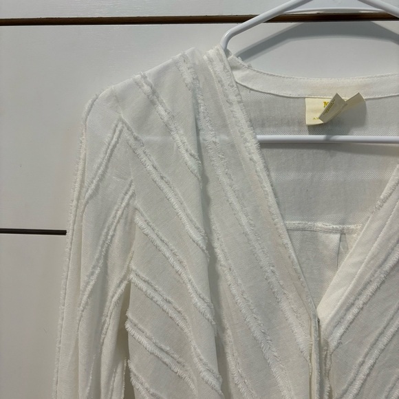 Anthropologie White Audre Textured Top - Picture 4 of 9